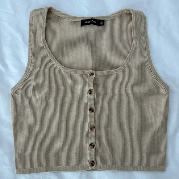 Glassons Ribbed Tank Top - Picture 2 of 2